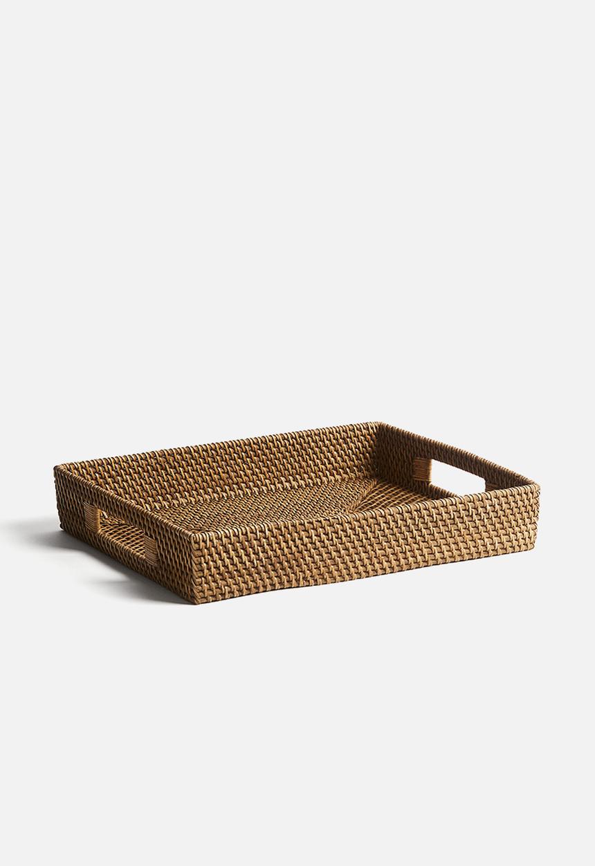 H&M - Rattan tray - beige