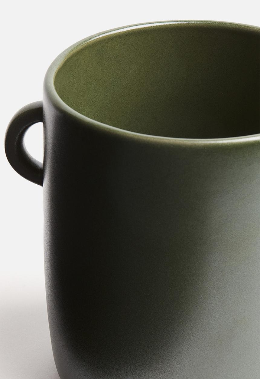 H&M - Stoneware utensil holder - dark green