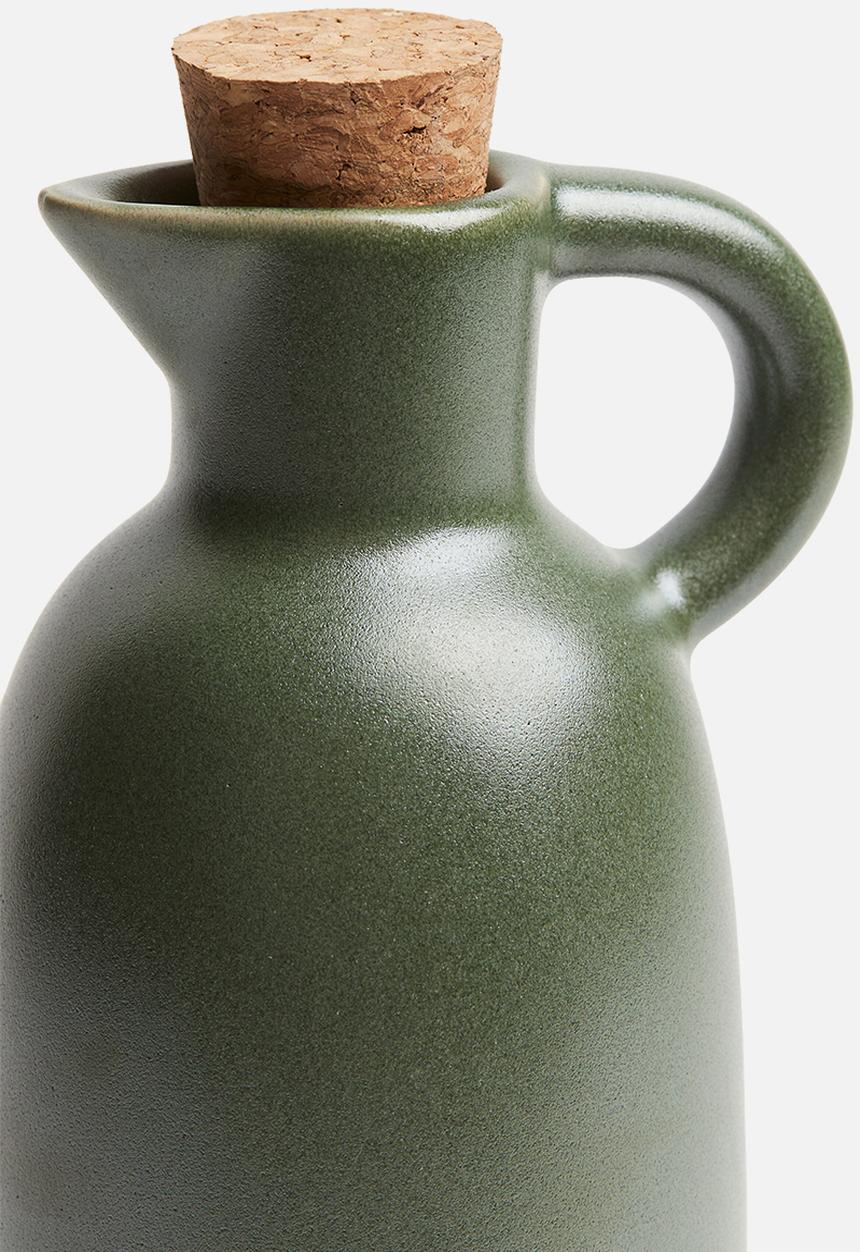 H&M - Stoneware oil bottle - dark green