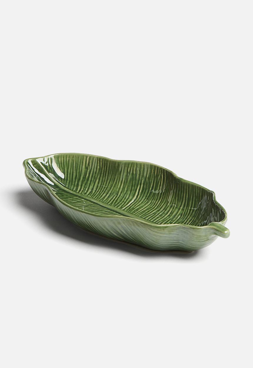 H&M - Large stoneware serving bowl - green