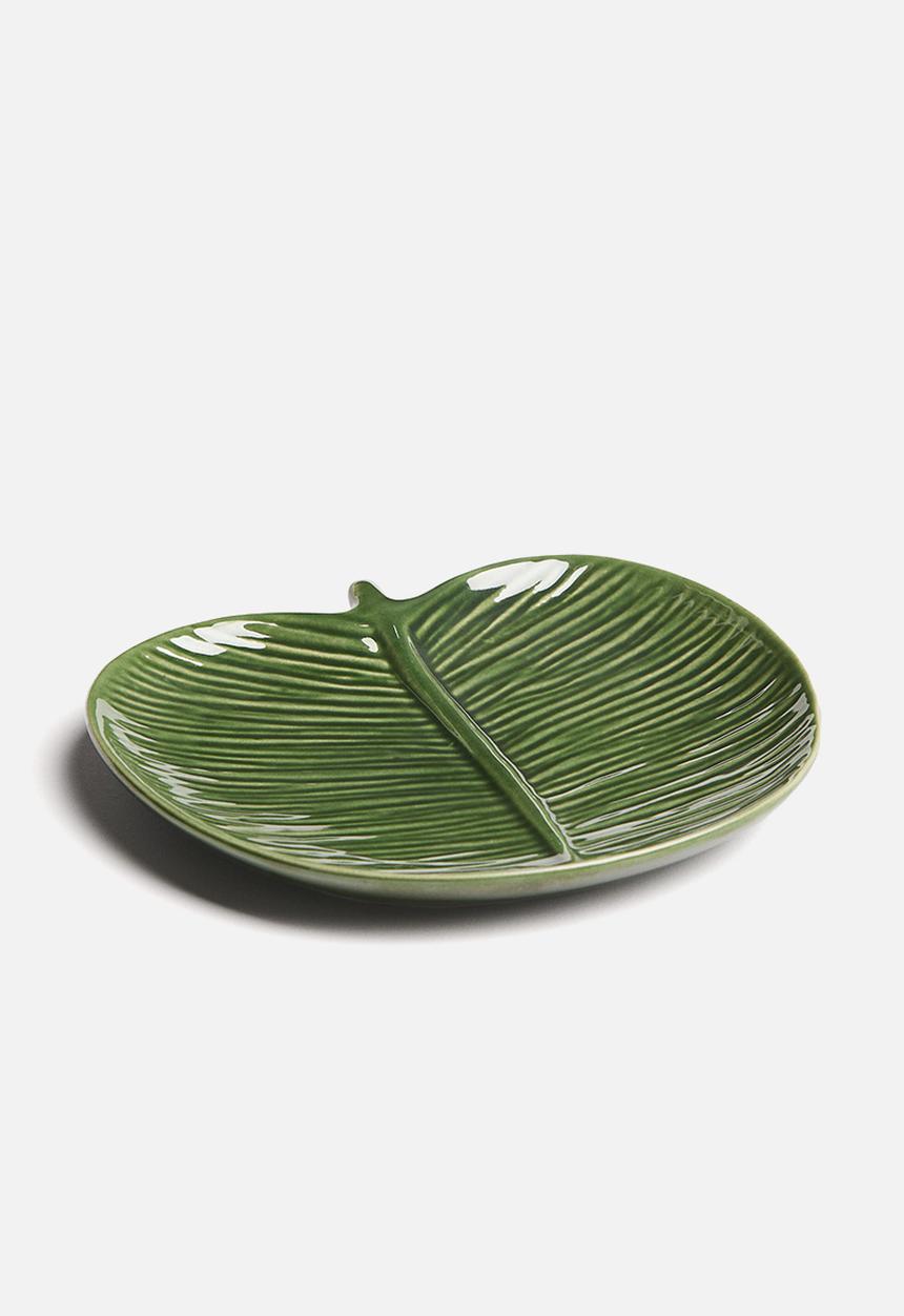 H&M - Small stoneware serving plate - green