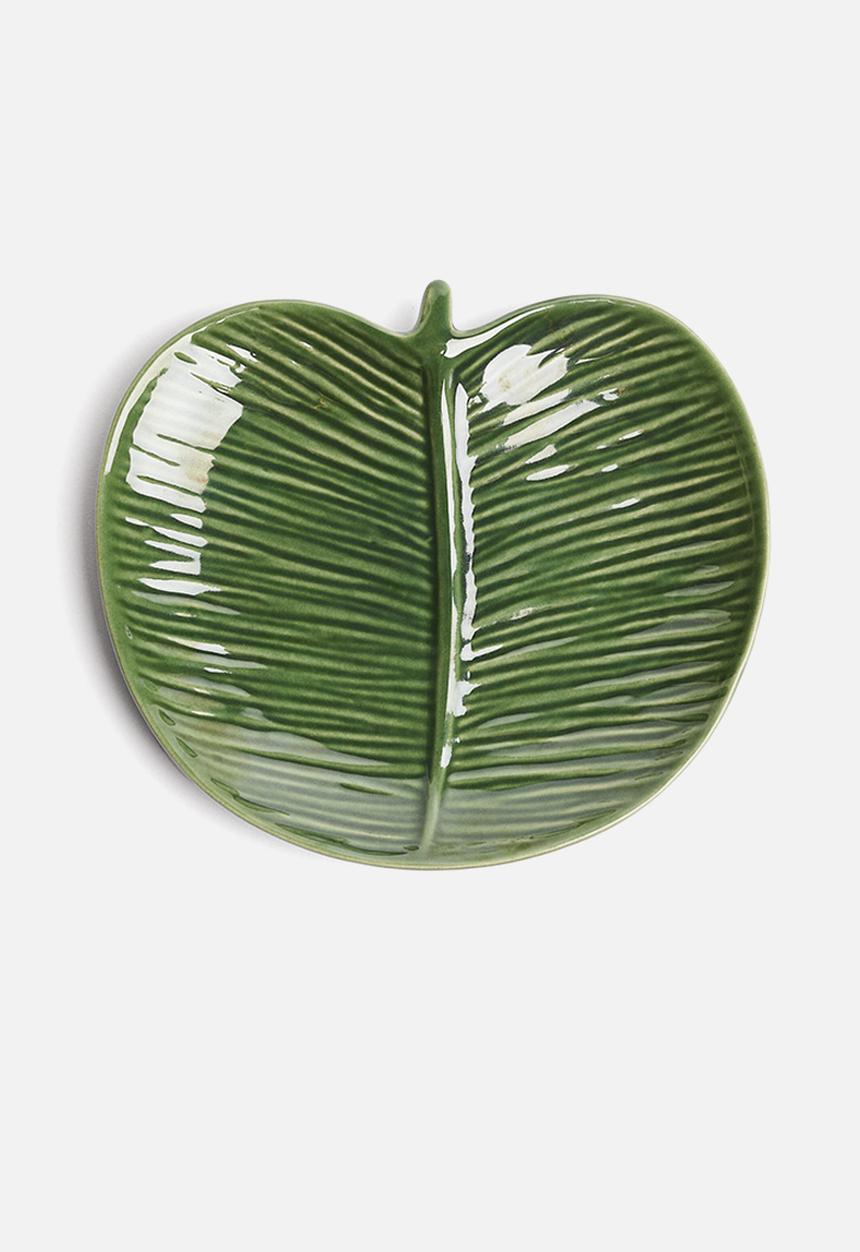 H&M - Small stoneware serving plate - green