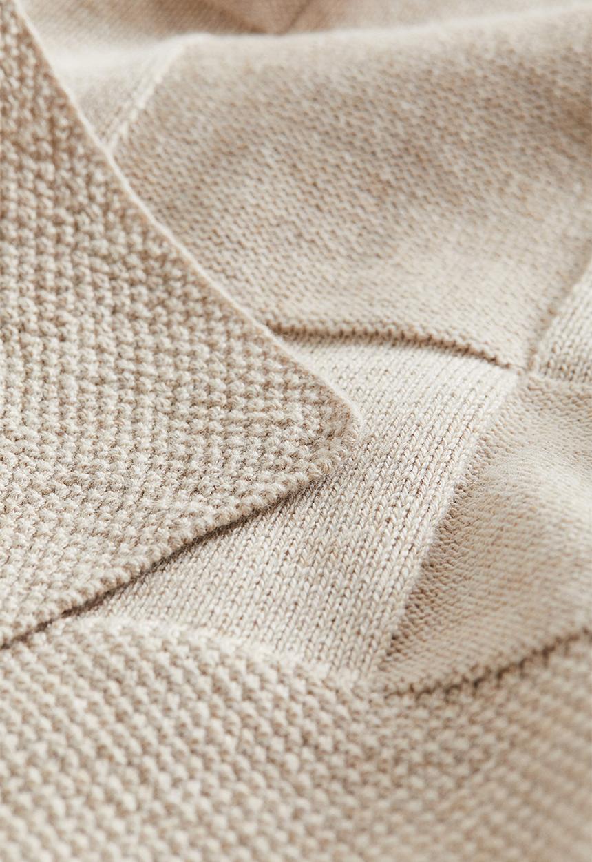 H&M - Knitted cotton blanket - beige