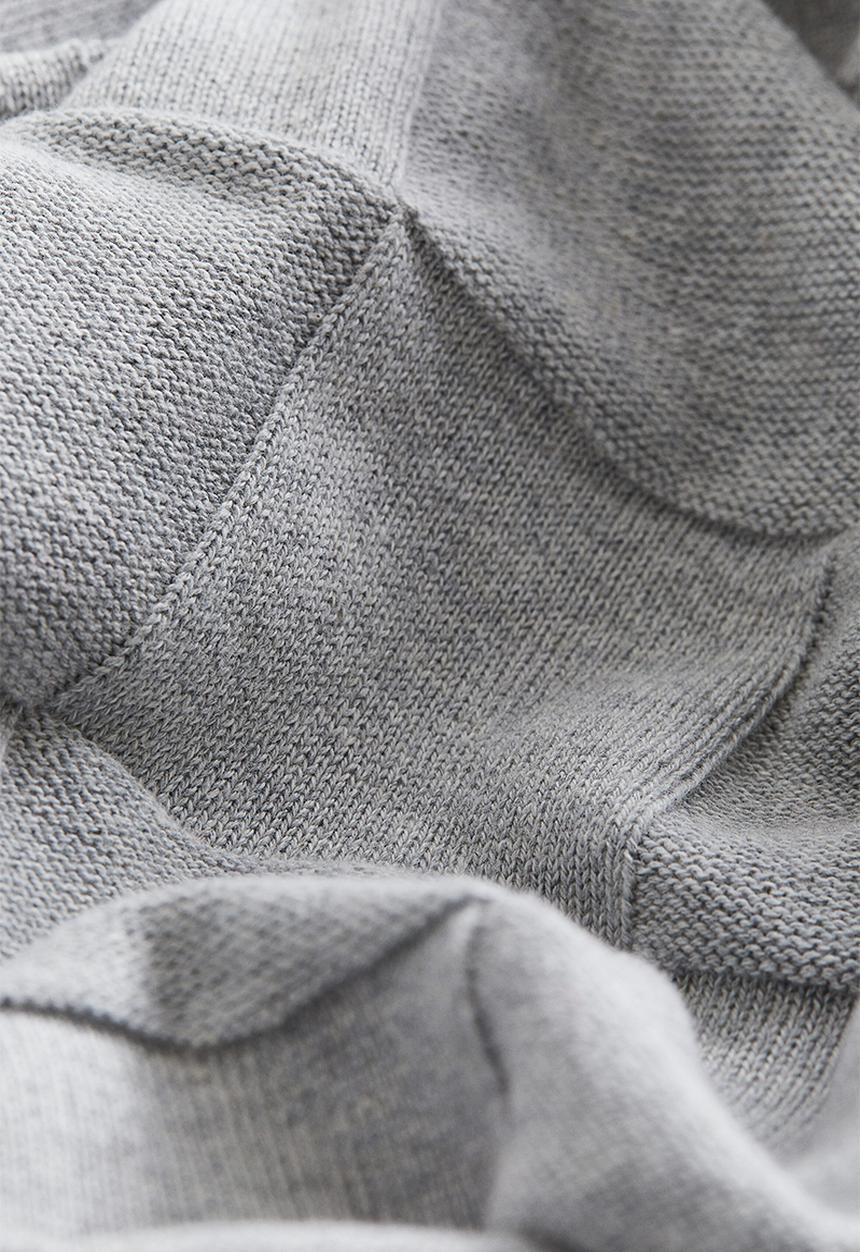 H&M - Knitted cotton blanket - dusty grey