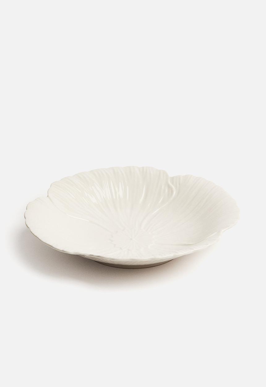 H&M - Large stoneware serving plate - white