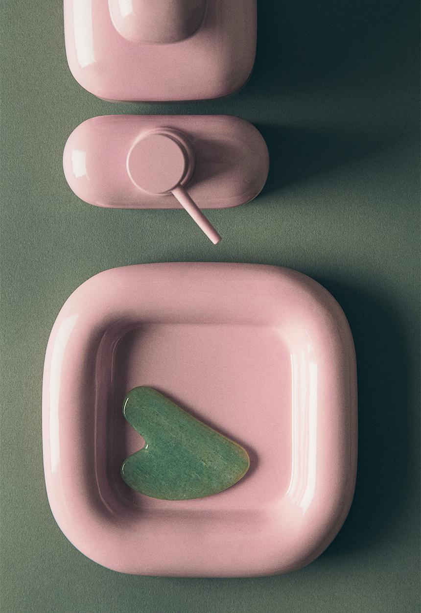 H&M - Stoneware soap dish - pink