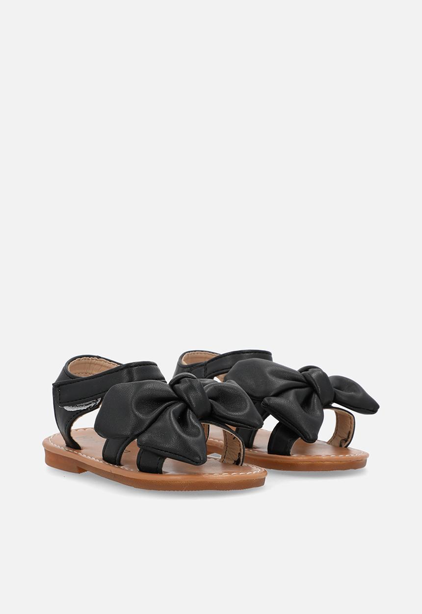 Pop Candy - Bow décor sandals - black
