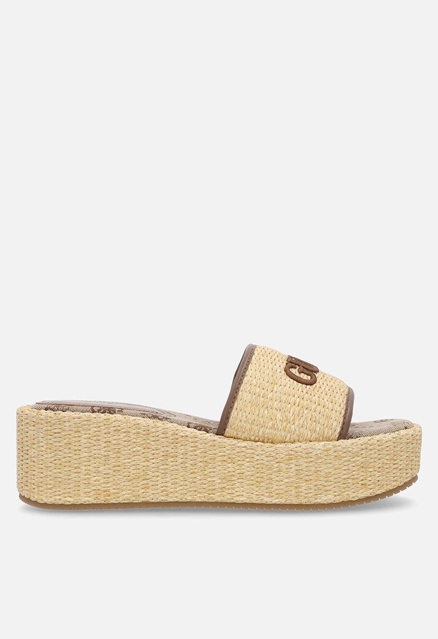 GUESS - Raffia espadrille slide - neutral