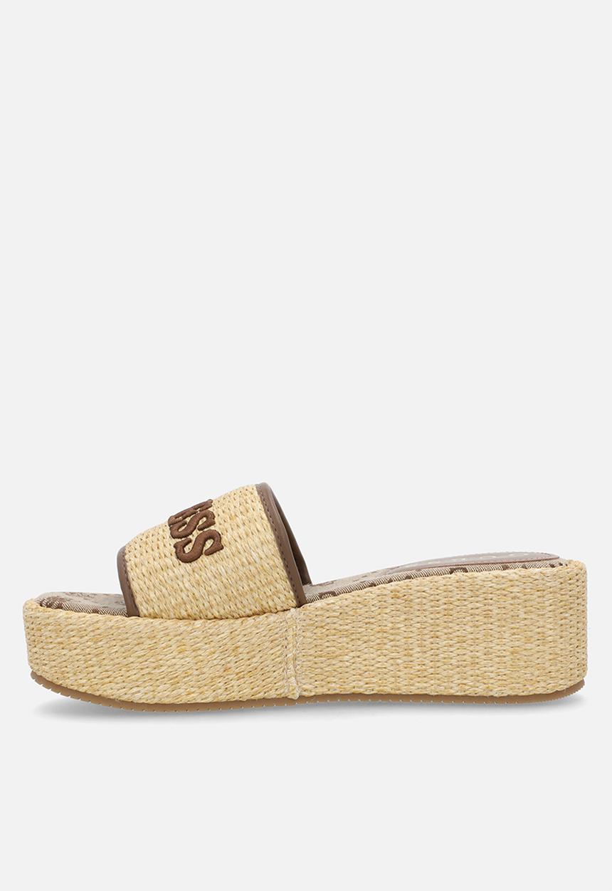 GUESS - Raffia espadrille slide - neutral
