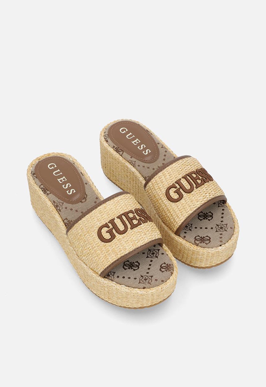 GUESS - Raffia espadrille slide - neutral