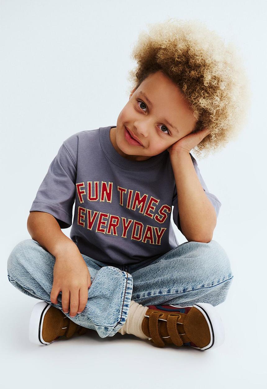 Cotton On - Jonny Short Sleeve Graphic Print Tee - Steel/Sport & Leisure