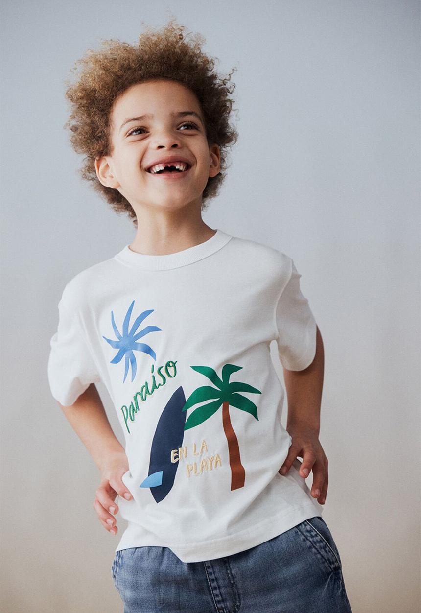 Cotton On - Jonny short sleeve graphic print tee - vanilla/paraiso