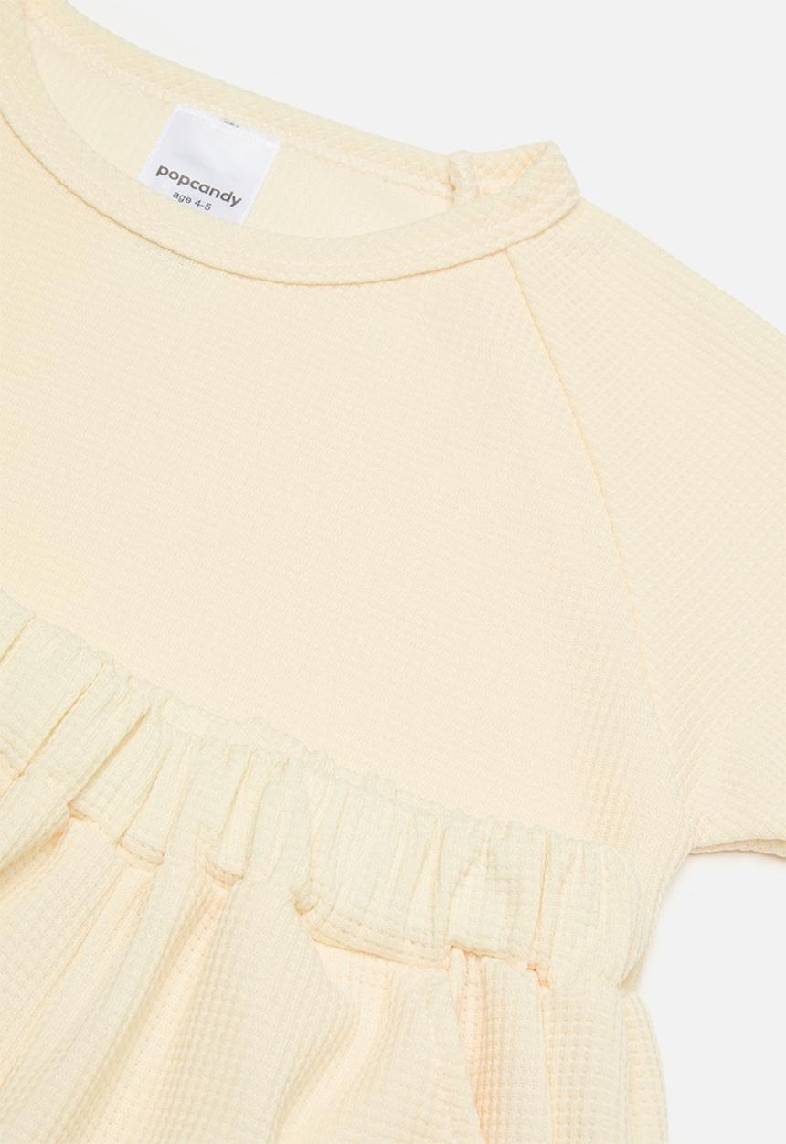 Pop Candy - Tee & short set - pale yellow 