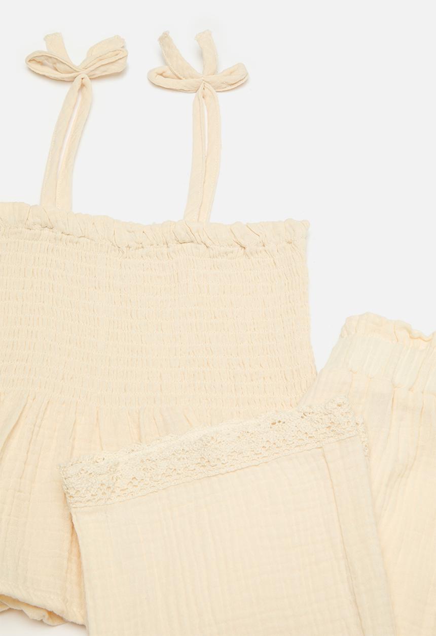 Pop Candy - Top & pants set - beige