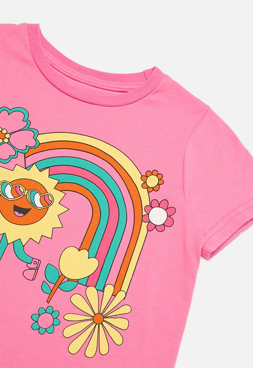 Pop Candy - Tee & cycle short set - multi