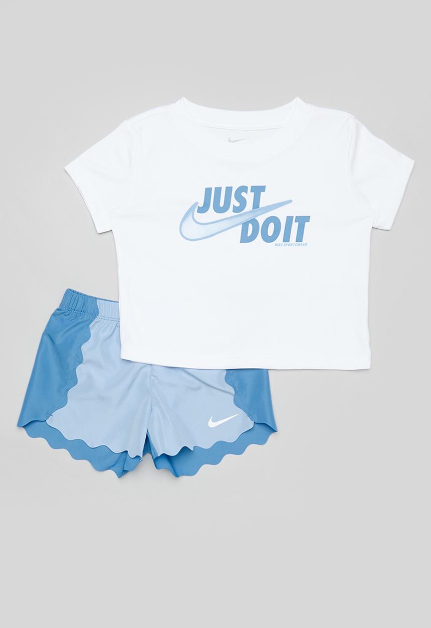 Nike - Nike woven short set - psychic blue & white