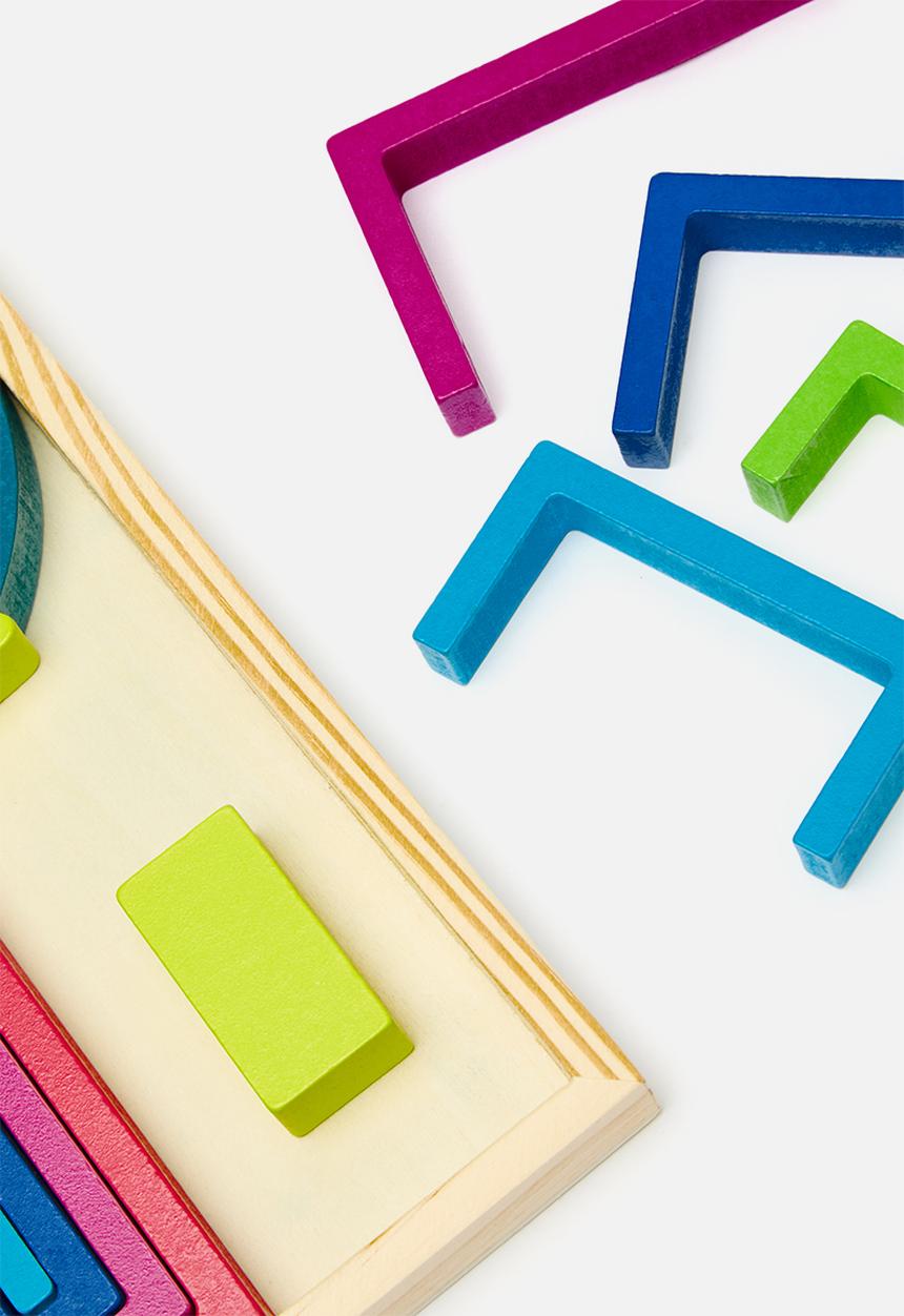 Pop Candy - Wooden building block toy set - multi