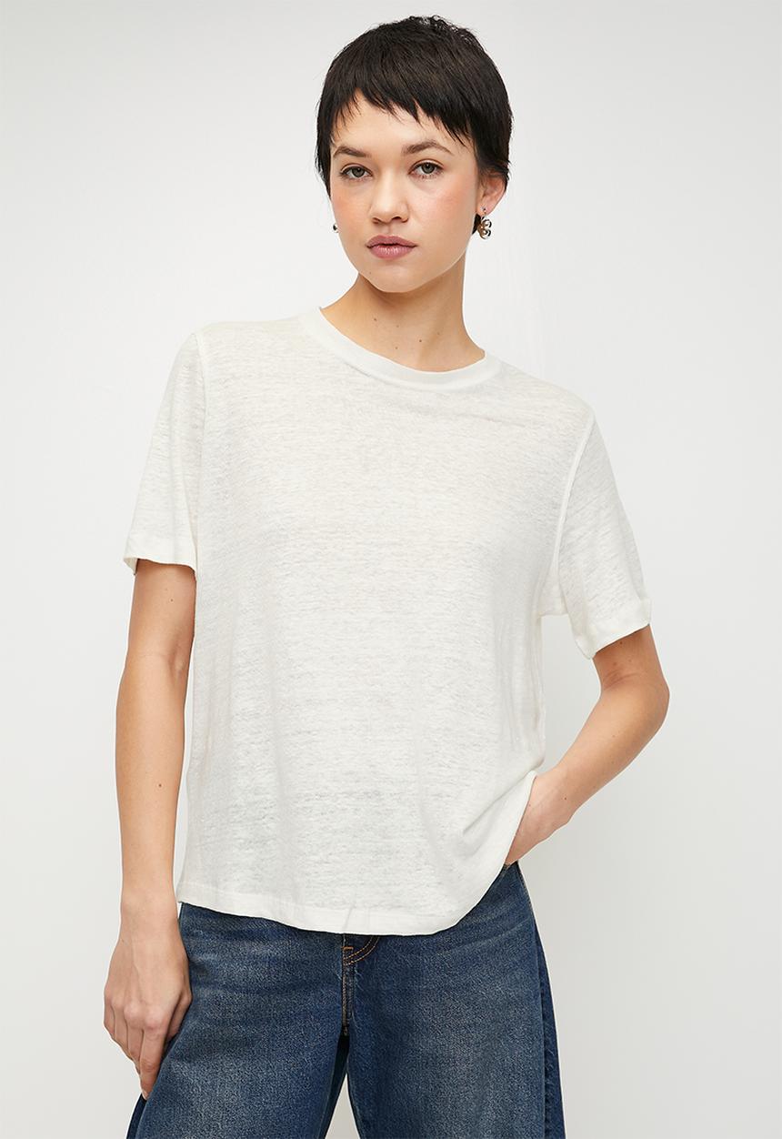 MANGO - T-Shirt Lenu - Neutral