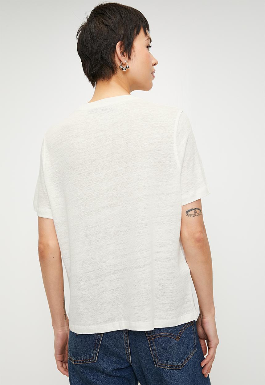 MANGO - T-Shirt Lenu - Neutral