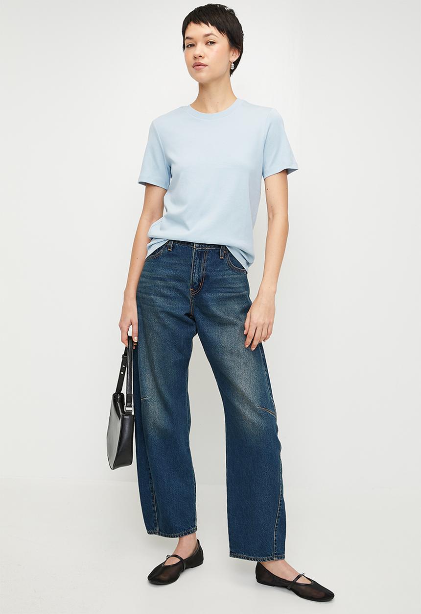 MANGO - T-Shirt Rita - Light Pastel Blue