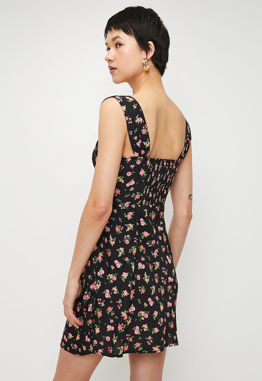 MANGO - Dress Kate - Black & Pink