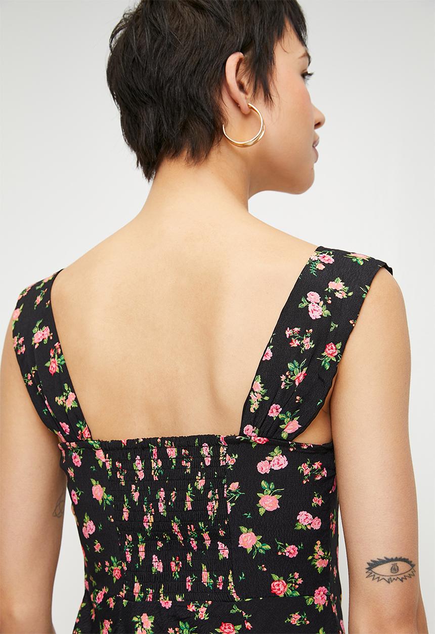 MANGO - Dress Kate - Black & Pink