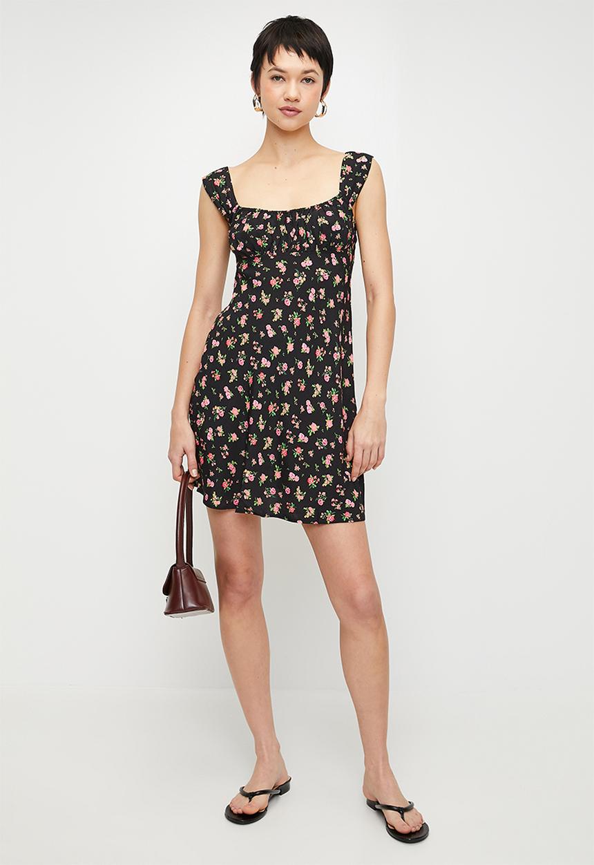 MANGO - Dress Kate - Black & Pink