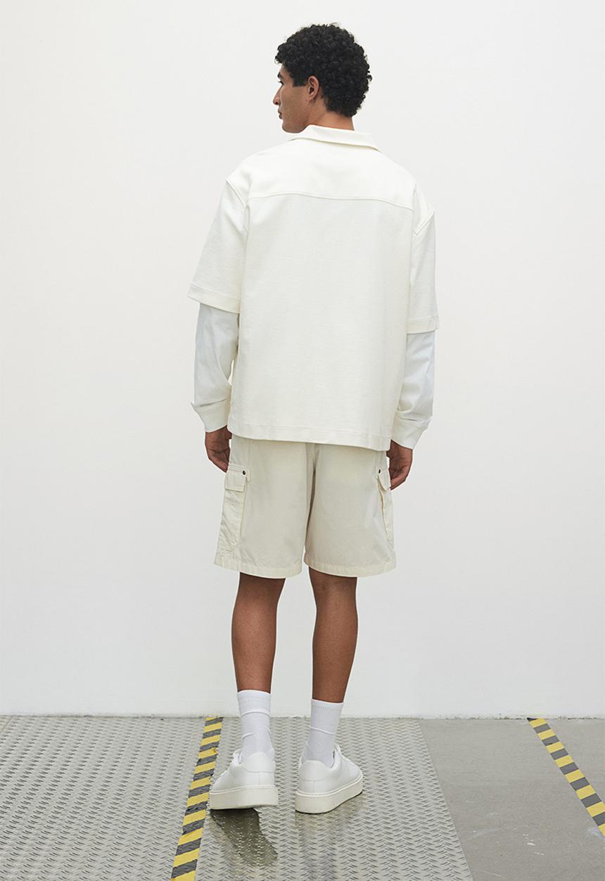 H&M - Loose fit brushed resort shirt - cream