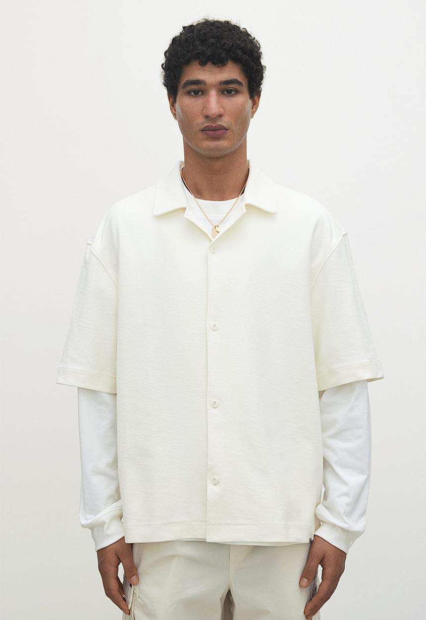 H&M - Loose fit brushed resort shirt - cream