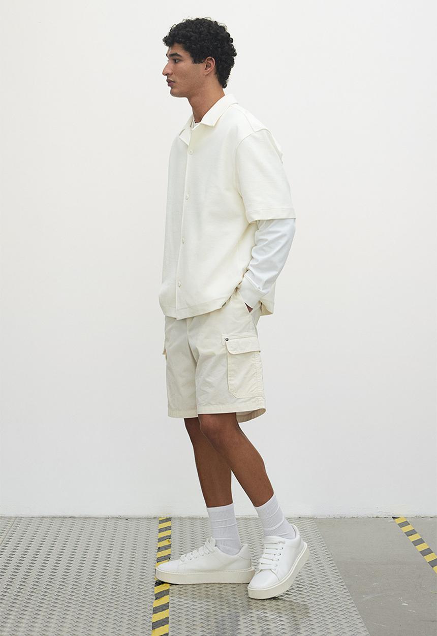H&M - Loose fit brushed resort shirt - cream