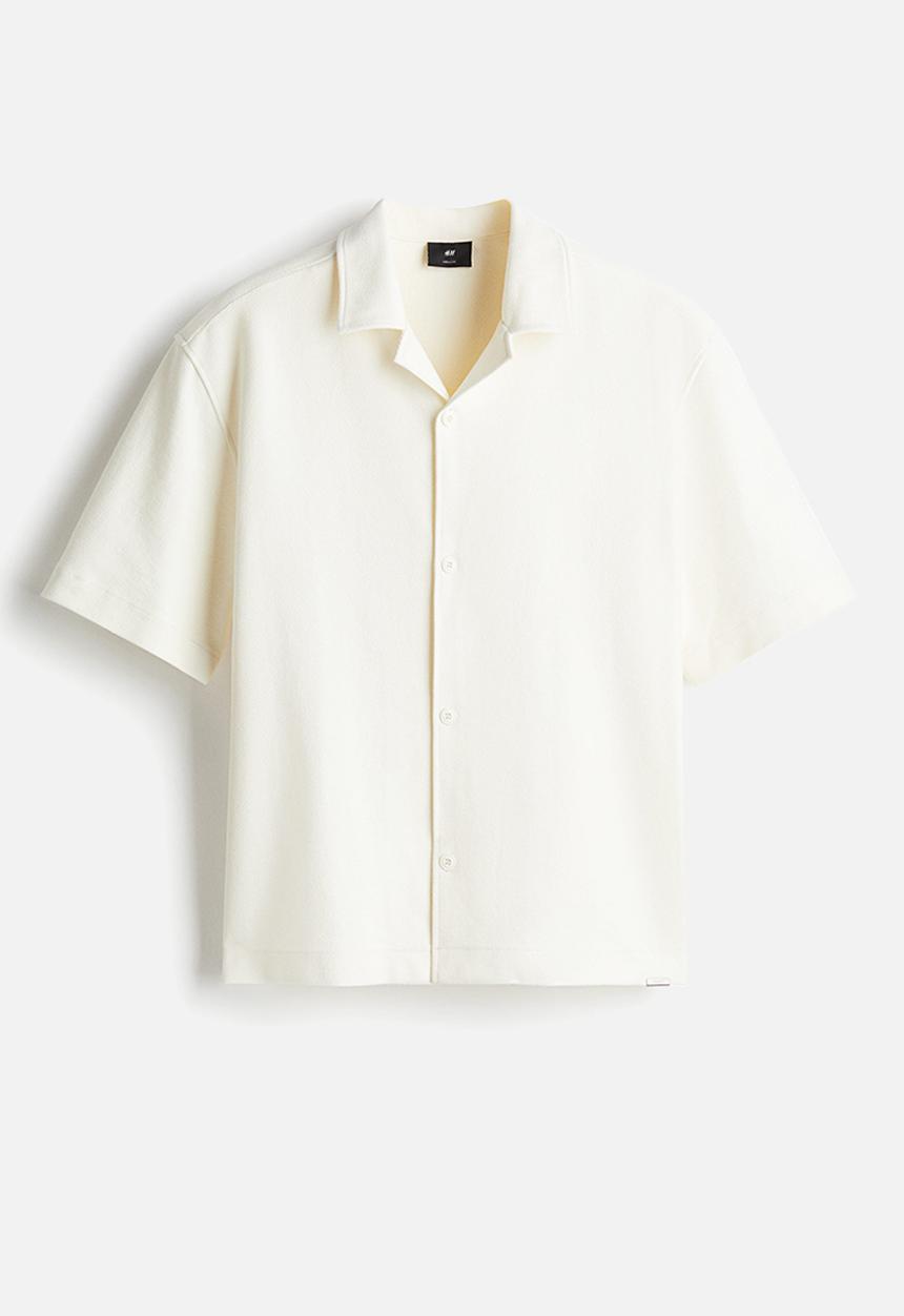 H&M - Loose fit brushed resort shirt - cream