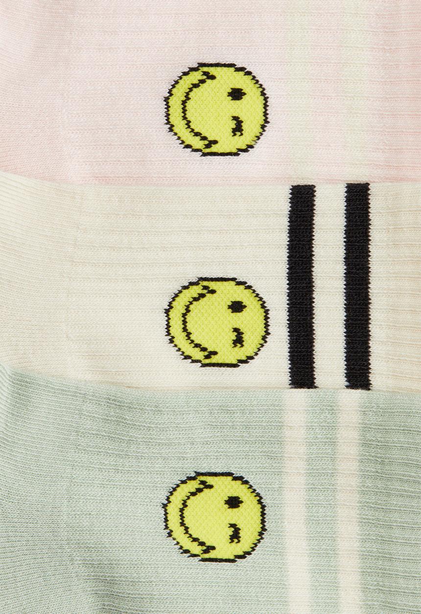 H&M - 5-Pack intarsia motif socks - light green/smileyworld®