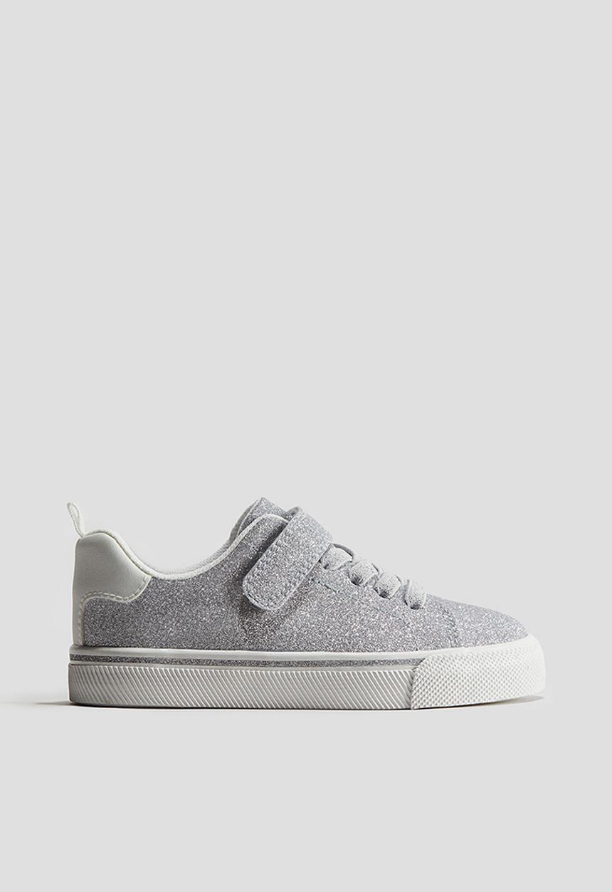 H&M - Glittery trainers - silver-coloured/glittery 