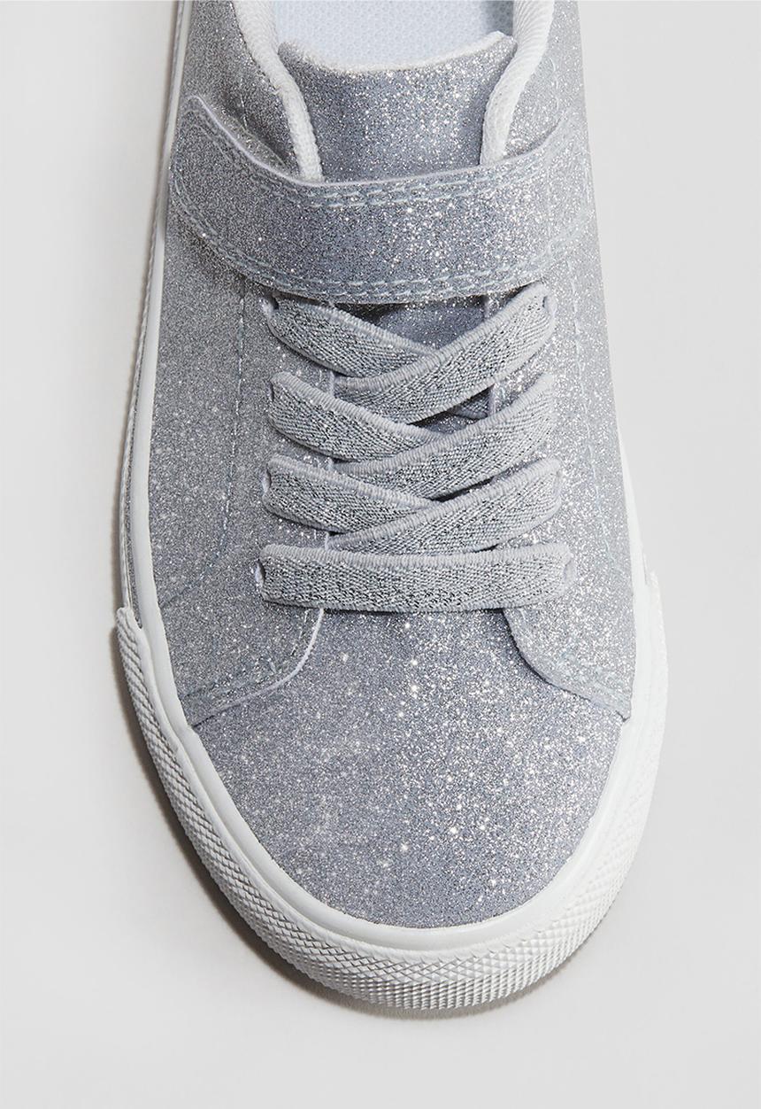 H&M - Glittery trainers - silver-coloured/glittery 