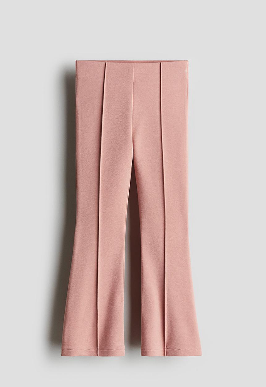 H&M - Flared ponte di roma leggings - dusty pink