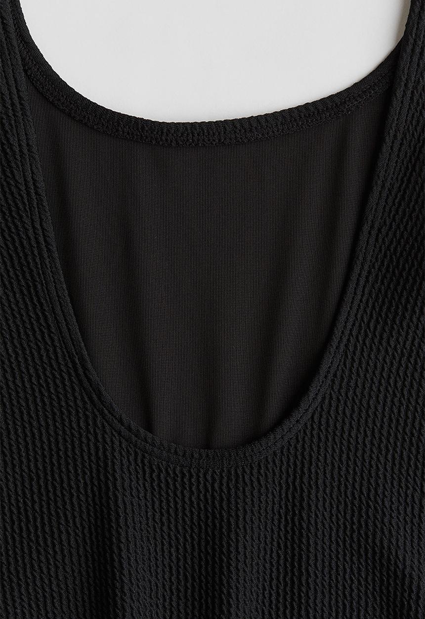 H&M - Ribbed swimsuit - black