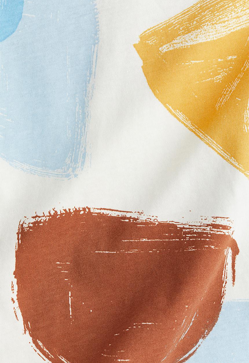 H&M - Printed T-shirt - white/spotted