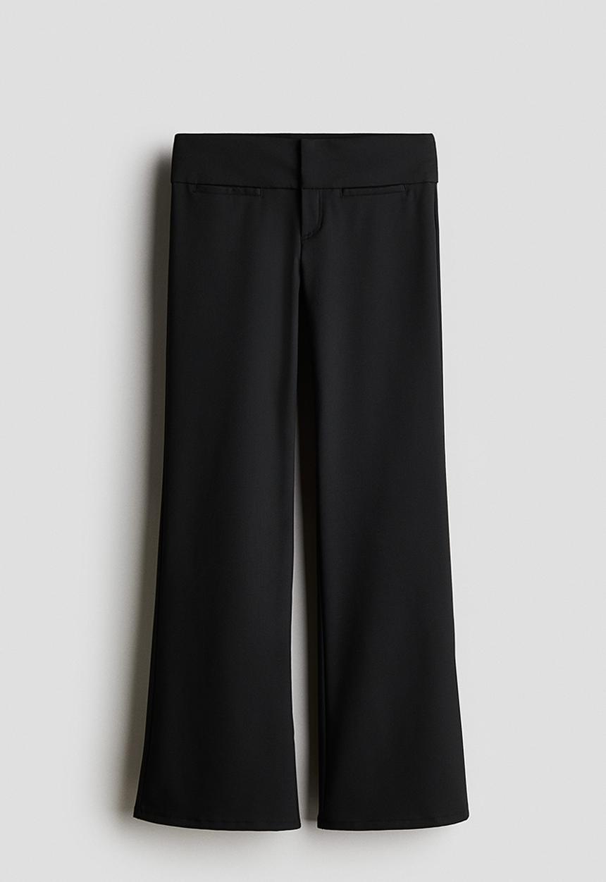 H&M - Flared suit trousers - black