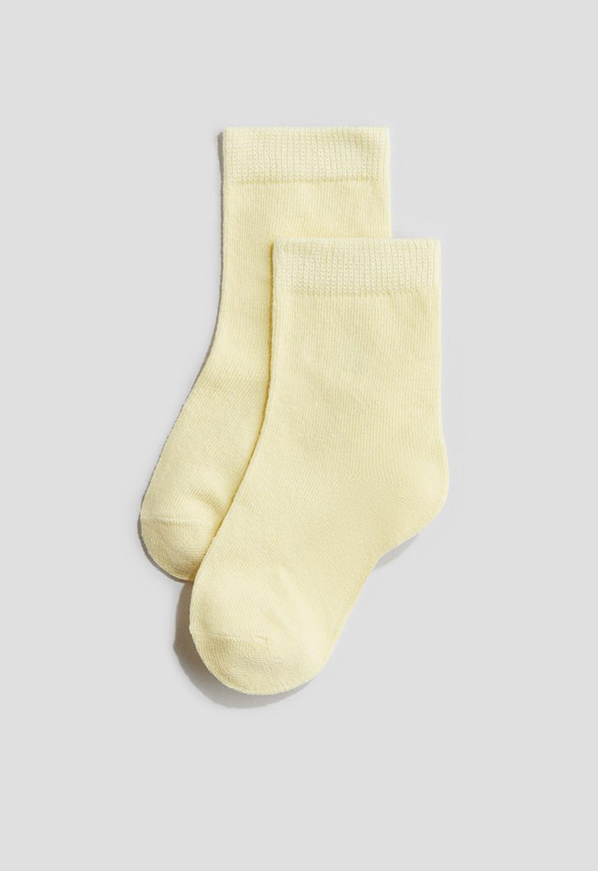 H&M - 5-Pack socks - yellow/pink/dark grey