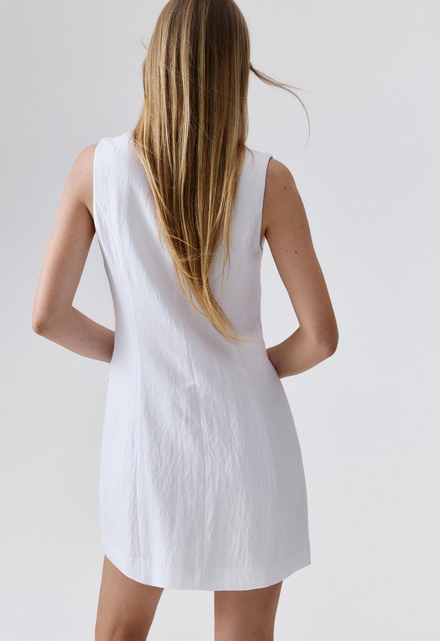 H&M - Button-front dress - white