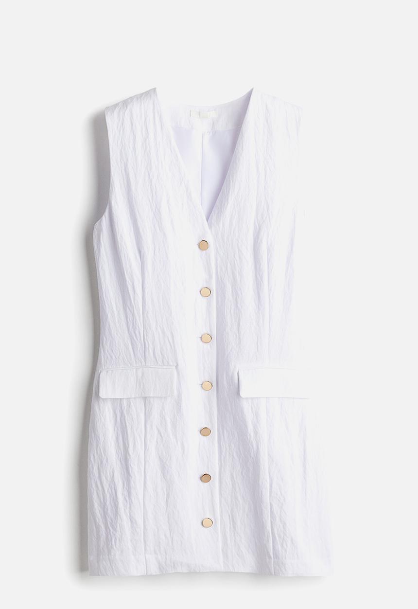 H&M - Button-front dress - white