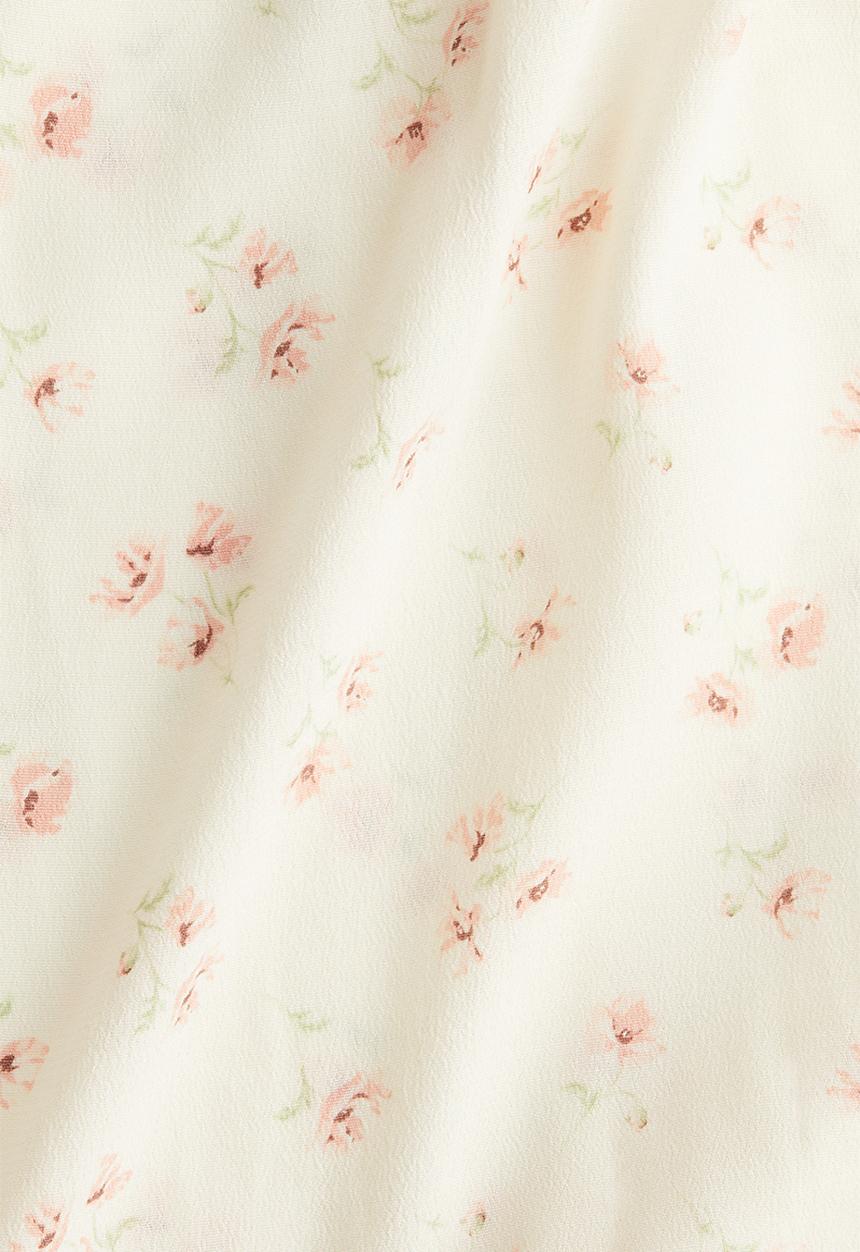H&M - Crêpe wrap dress - cream floral