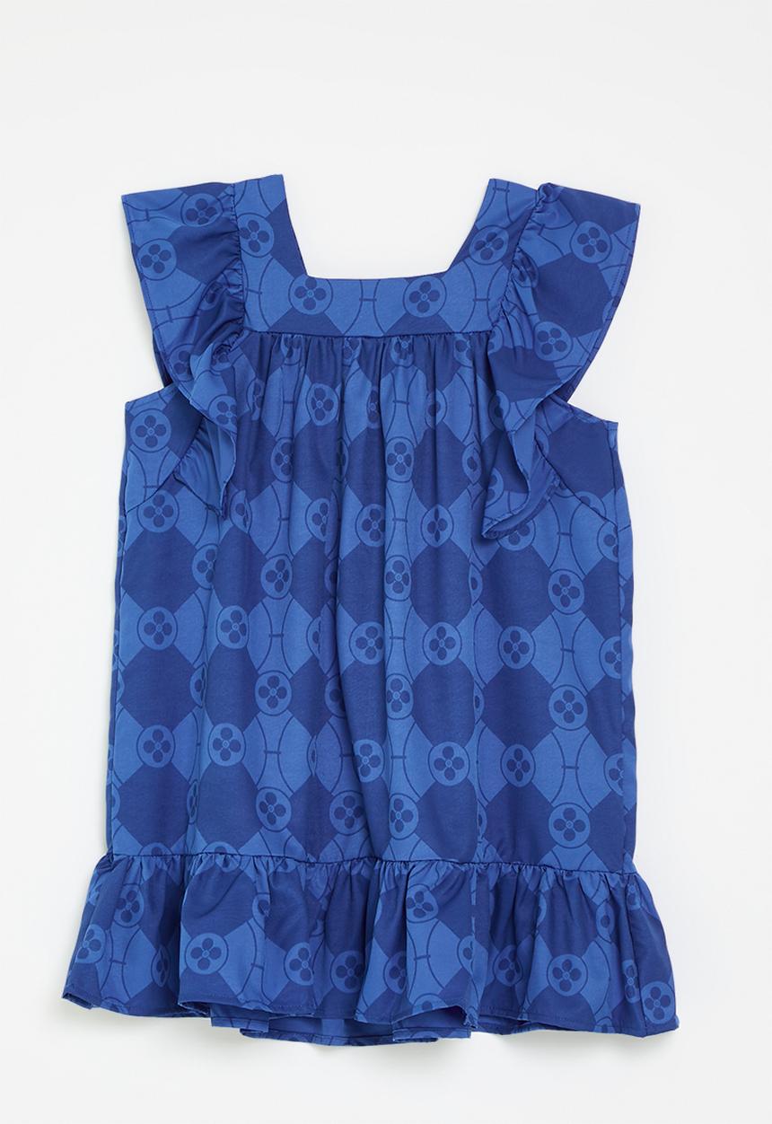 Pop Candy - Frilled sleeve dress - blue