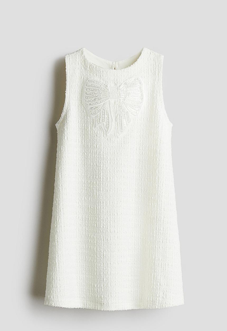 H&M - Bouclé-weave dress - white