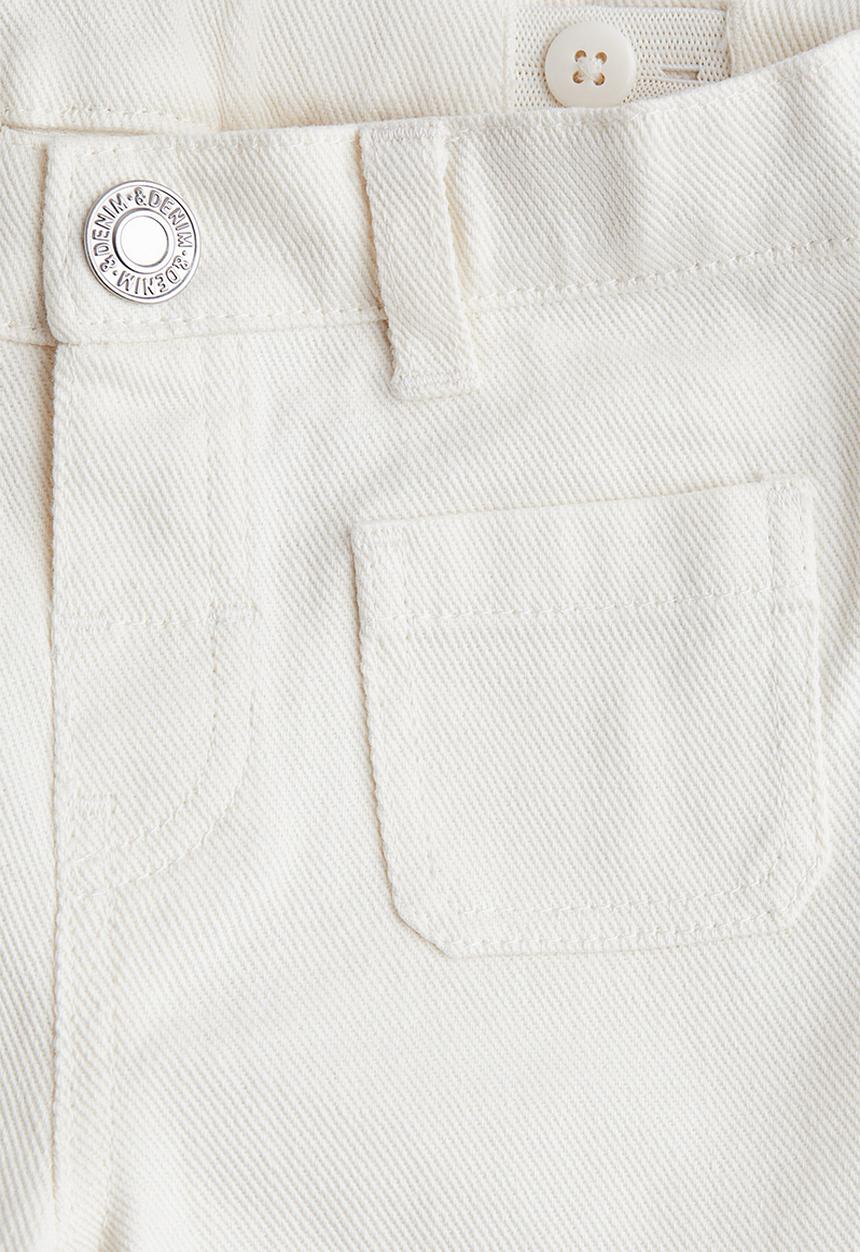 H&M - Flared cotton twill trousers - white