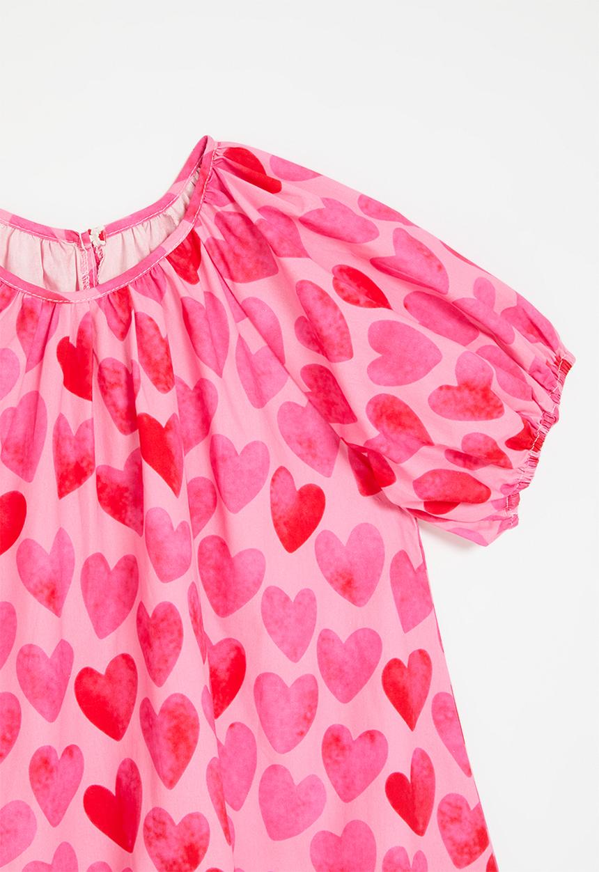 Pop Candy - Heart print dress - pink