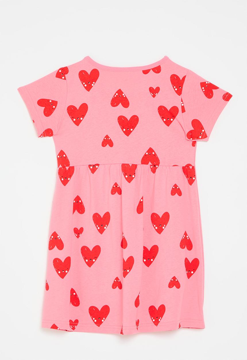 Pop Candy - Heart print dress - pink