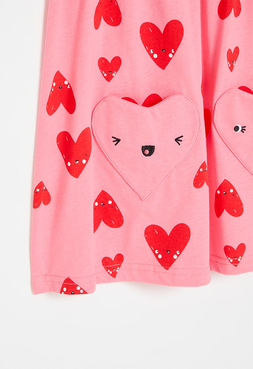 Pop Candy - Heart print dress - pink