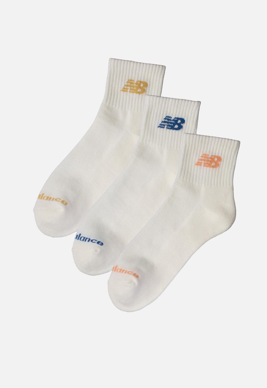 New Balance  - Everyday Quarter Sock 3Pk - White