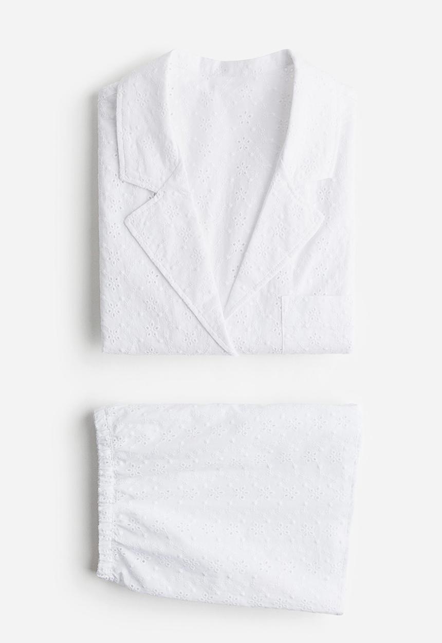 H&M - Broderie anglaise pyjamas - white